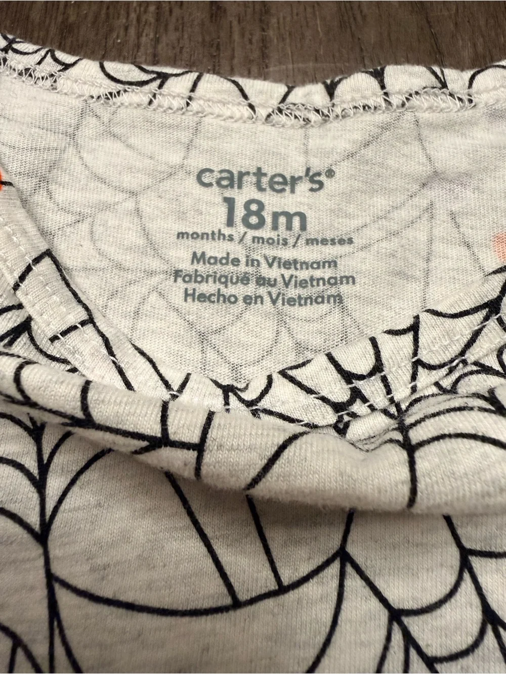 Halloween 🎃 Gray Spiderweb Kids Costume Top with Orange & Purple Heart Accents